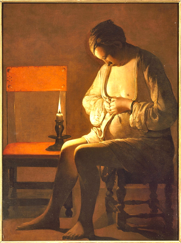 Georges De la Tour : femme à la puce 1631